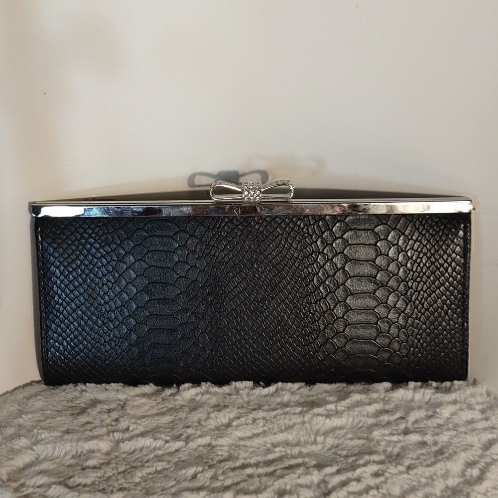 INC International Concept Croc Embossed Clutch Purse